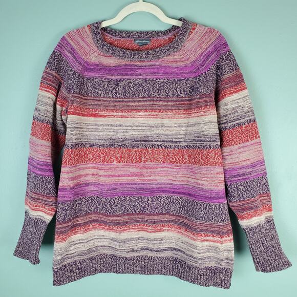 Eddie Bauer Multicolored Heathered Stripe Sweater Size XL - Picture 1 of 5
